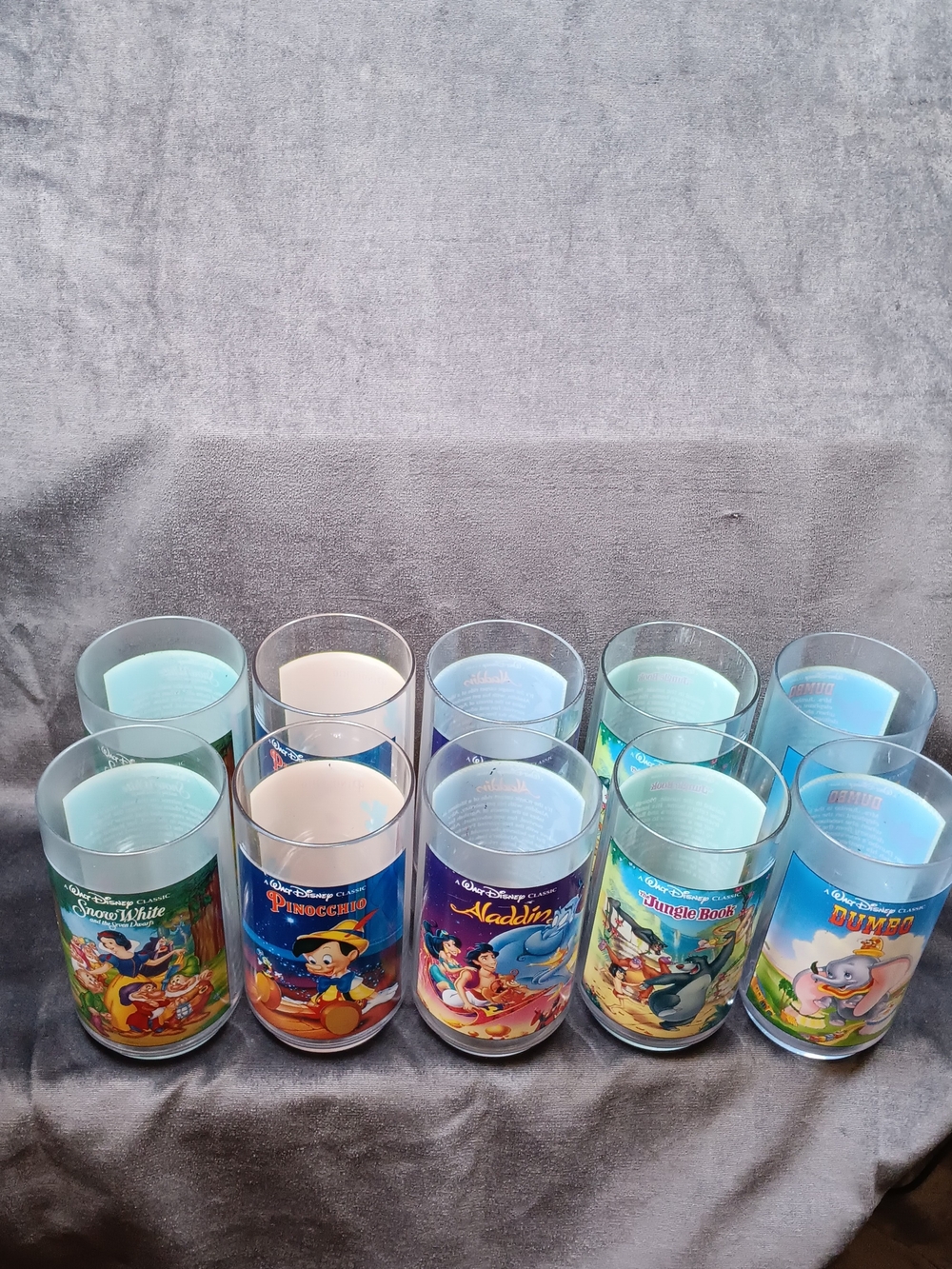 Collectible Disney Cups. Five X2 Aladin, Pinocchio, Snow White, And Jungle Book - Picture 2 of 10